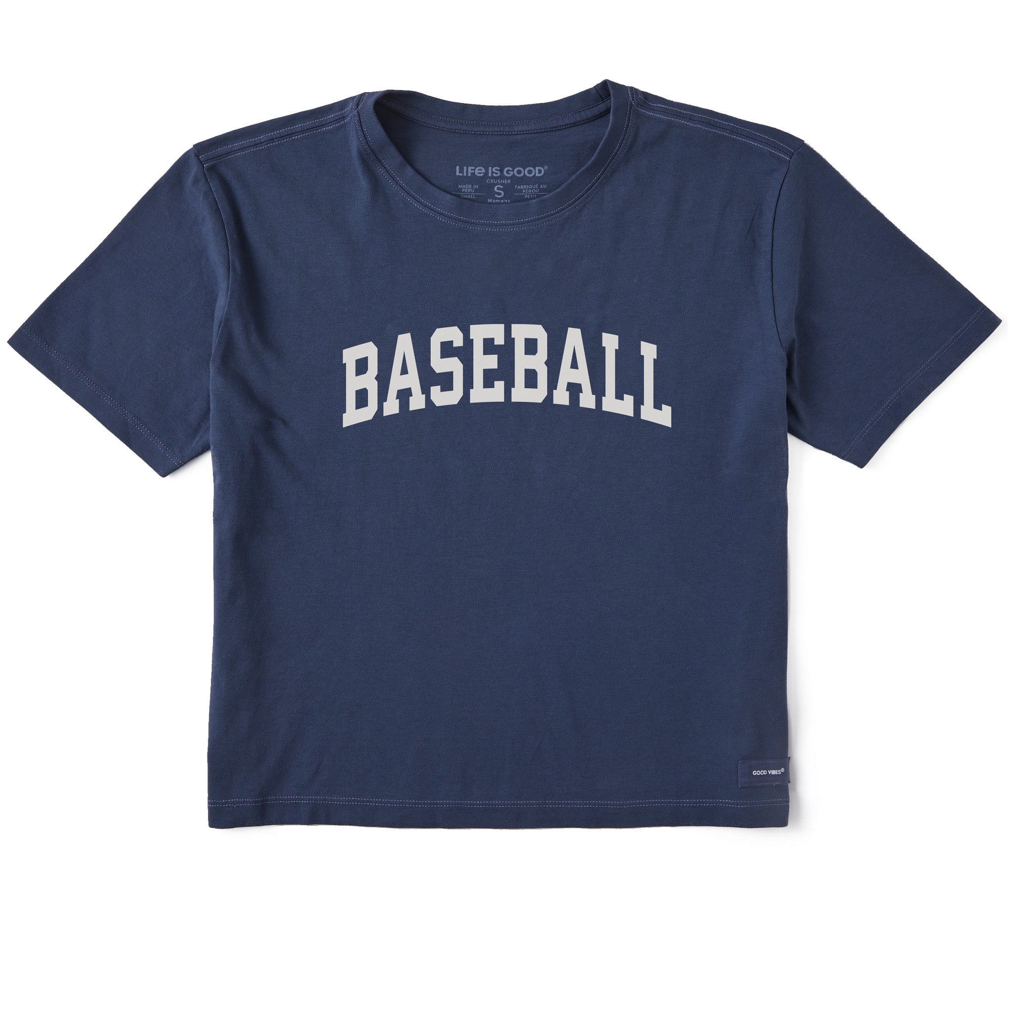 Women's A Baseball Arch Short Sleeve Crusher Boxy Tee