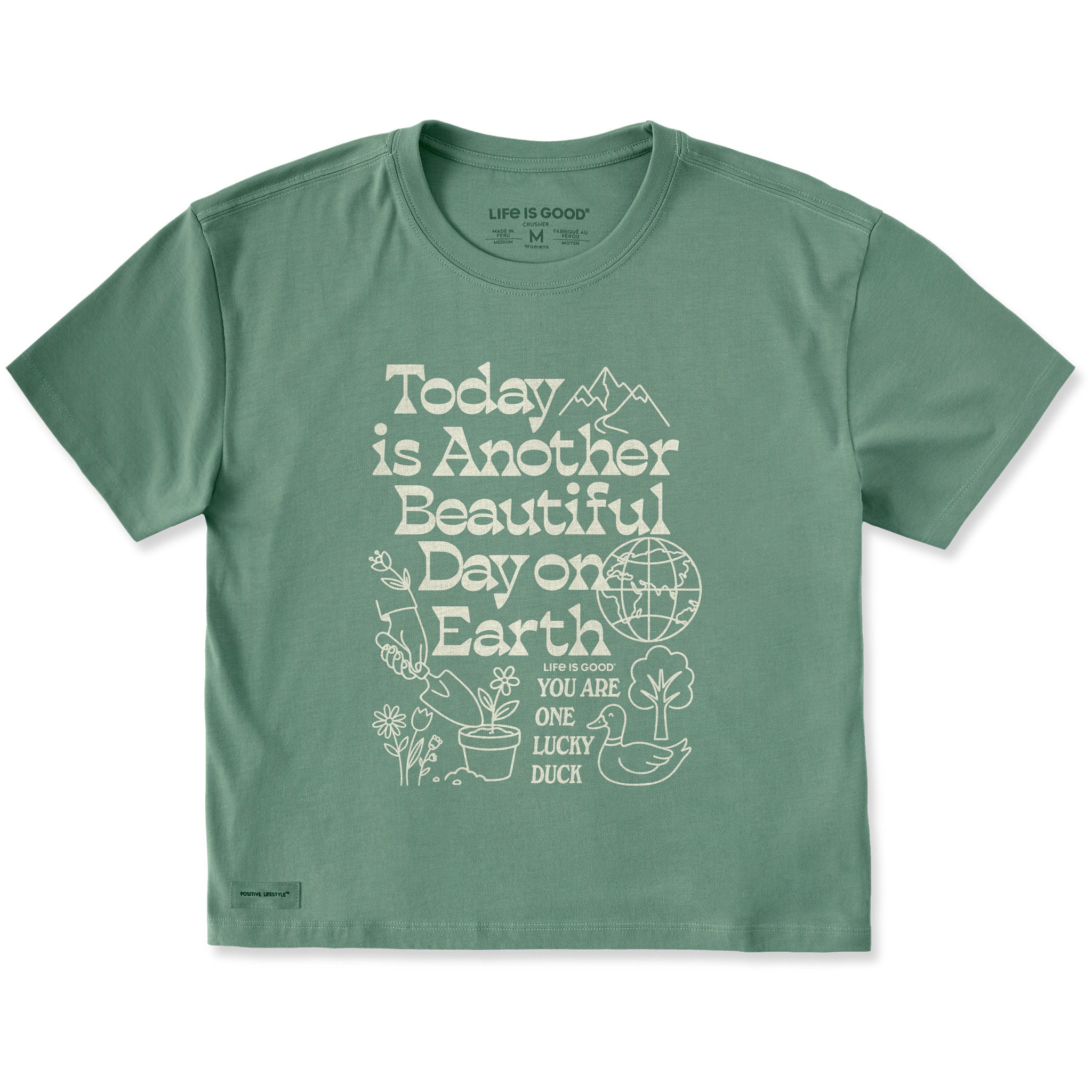 Women's Beautiful Day on Earth Short Sleeve Crusher Boxy Tee